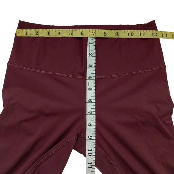 Athleta Ankle Leggings Youth XL 12/14 Burgundy Comfort Gym Training Running - Picture 10 of 11